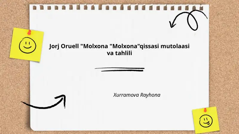 Jorj Oruell "Molxona" qissasi mutolaasi va tahlili